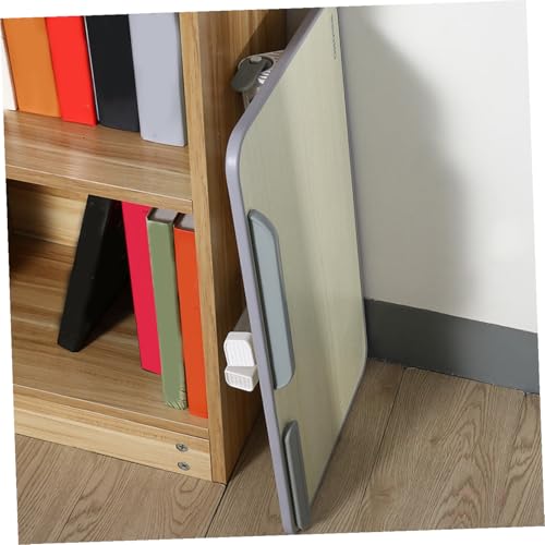 Bureau d'ordinateur pliable en bois beige au design simple et compact