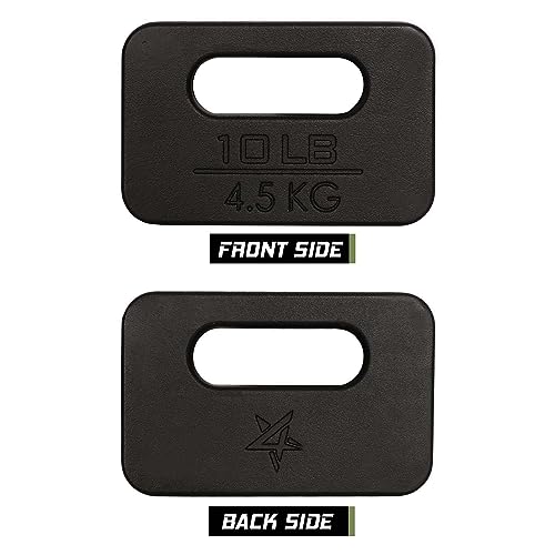 Yes4All Placa de ferro fundido, placa ponderada para rucking, balanços, agachamento, treinamento de