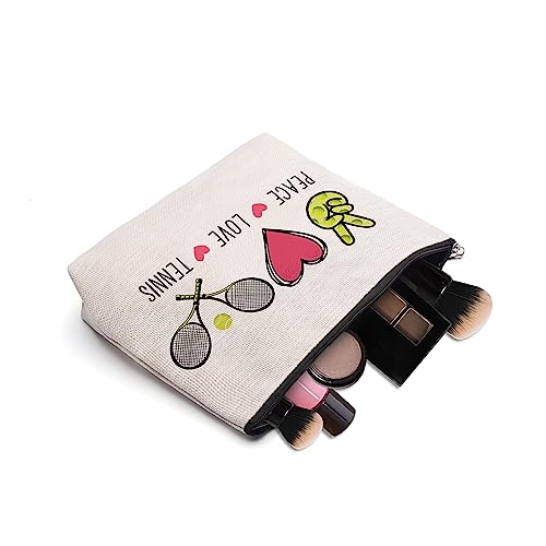 CEASQVAA Tennis Gifts Tennis Makeup Bag Pouch, Inspirational Tennis Gifts for Women, Gifts for Tennis Lovers Players Birthday Gift for Coach - Thumbnail 4