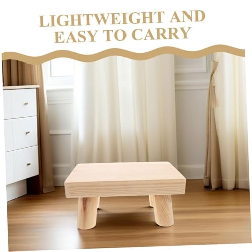 Taburete de madera y escalera de mano para cocina o sala de estar 8