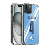 Head Case Designs Officially Licensed Manchester City Man City FC Tijjani Reijnders 2025/26 Players Home Kit 1st Group Gel Case Compatible with Apple iPhone 15 Plus & Compatible with MagSafe