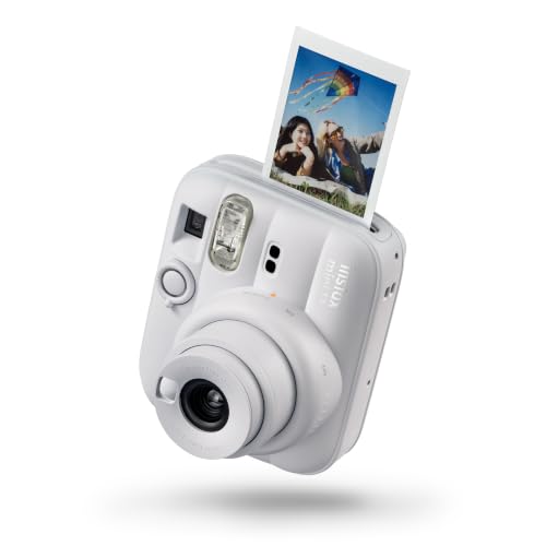 Appareil Photo instantané instax Mini 13 avec Flash Automatique intégré, Miroir pour Selfies intégré, Mode Gros Plan et retardateur, Blanc Argile