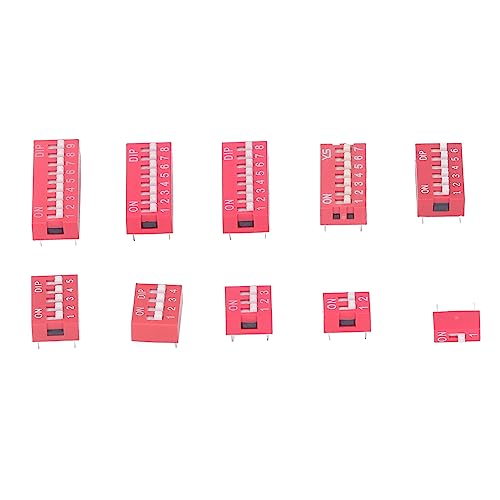 45Pcs Dip Switch Kit Sortido On Off Toggle 2,54mm Faixa 1 2 3 4 5 6 7 8 9P Placas de Ensaio de Circu