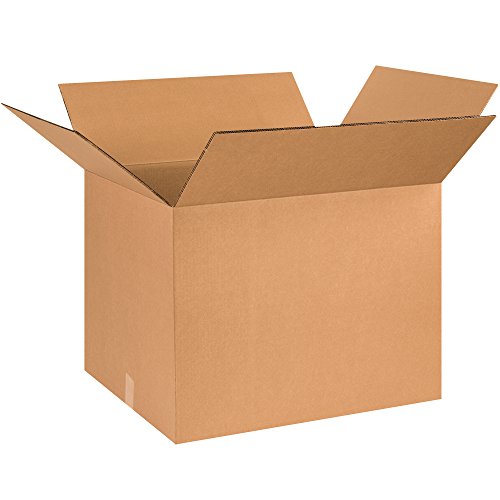 Image of BOX USA 10 Pack of Heavy-Duty Double Wall Corrugated Cardboard Boxes, 26 inch L x 20 inch W x 20 inch H, Kraft, Shipping, Packing and Moving