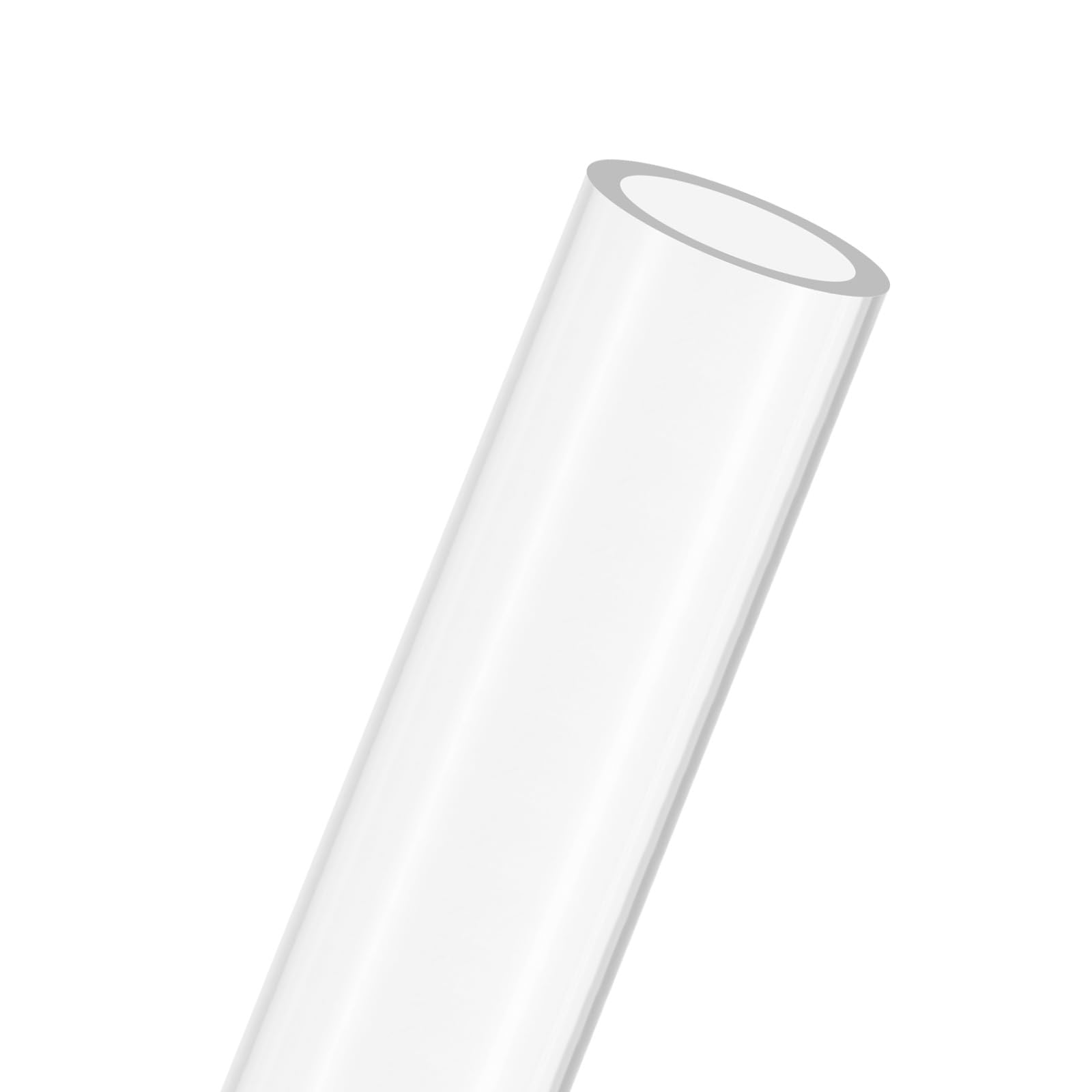 M METERXITY 1-Pcs Tube Ronde Rigide En Acrylique Transparent, 35mm[1.38"] DI x 45mm[1.77"] DE Tube Plastique Ronde Pour Systeme De froid Par Eau/Lampes/Fontaines [305mm/12IN]