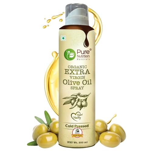 Image of Pure Nutrition Combo Pack Of Virgin Coconut Oil & Virgin Olive Oil Spray - 200ml | 100% Organic | Low Calorie Cooking - 10X LESS Oil | For Coooking, Dressings, Baking & Air-Frying
