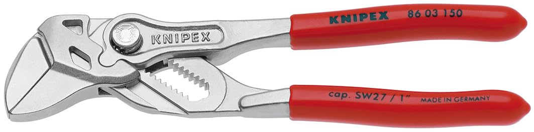 Knipex 86 03 150 Mini Pliers Wrench Pliers And A Wrench In A Single Tool Chrome Plated Plastic Coated 150 Mm