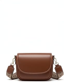 Women’s Faux Leather Saddle Crossbody Bag with Adjustable Strap – Classic Medium Shoulder Purse, Vintage Messenger Satchel Price In India