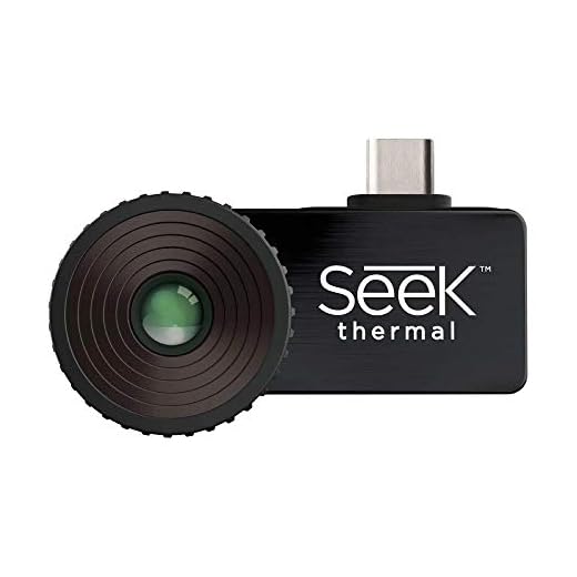 Seek Thermal CompactXR Prisvärd värmebildkamera med avancerad synlighet, USB-C-anslutning och vattentätt skyddshölje kompatibel med Android smartphones – svart