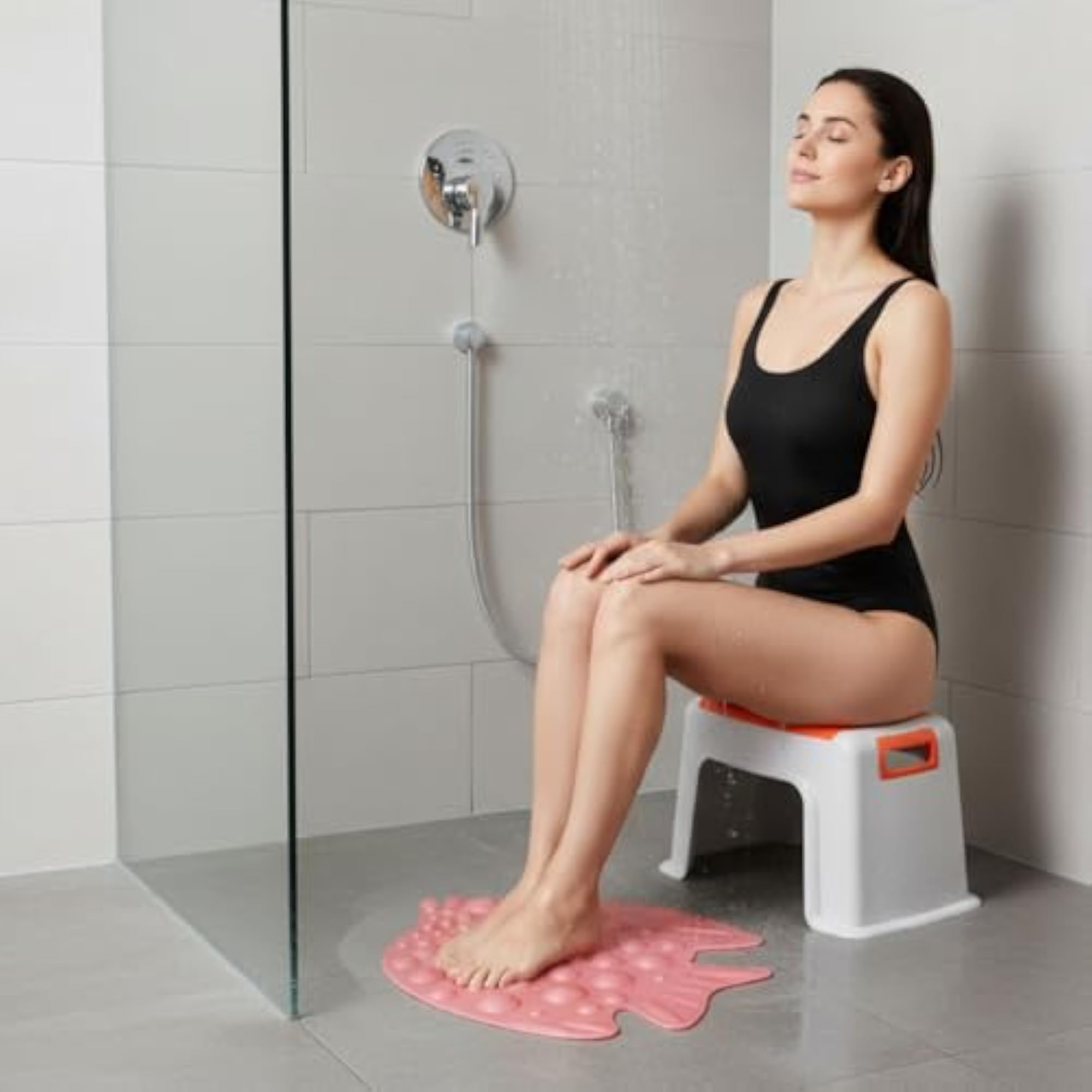 Non-Slip Fish Shaped Bath Mat, Massage Texture