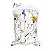 MOSISO Eyeglasses Holder, Plush Lined PU Leather Daisy Stand Case with Magnetic Base, White