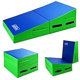 Incline Gymnastics Mat Wedge 48'' Folding Gymnastics Gym Fitness Skill Shape Tumbling Mat for Kids...