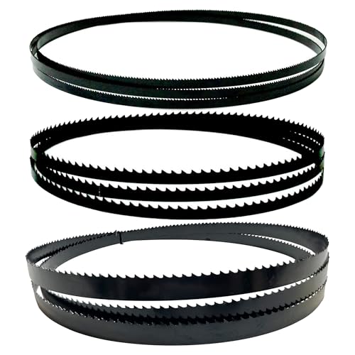 FOXBC 93-1/2 Inch Bandsaw Blades Assortment for Woodworking, Band Saw Blades for Delta, Grizzly, Rikon, Sears Craftsman, Jet, Shop Fox and Rockwell 14' Band Saw - 3 Pack
