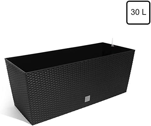 Prosper Plast Rato Case Flowerpot, 60 x 25 x 24 cm, Anthracite, 60x25x24 cm
