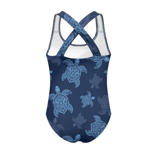 Image of Girls One Piece Swimsuit Teens Cross Back Summer Beach Wear for 5-14Y