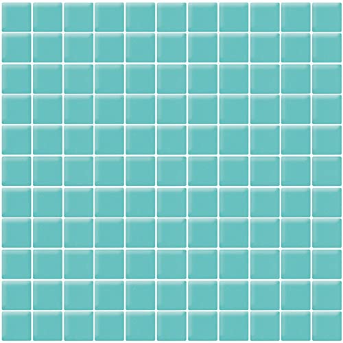 1 Pack Sky Blue 4 in. x 5 in. Matte Glass Mosaic Floor and Wall Sample Tile with 1 sq. ft. Coverage