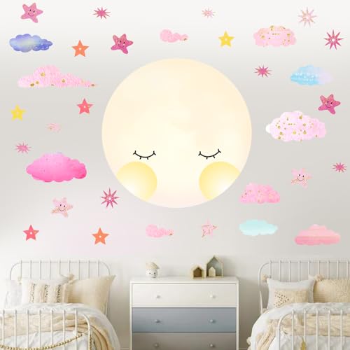 Vinilos decorativos de estrellas y nubes para pared miniatura 3