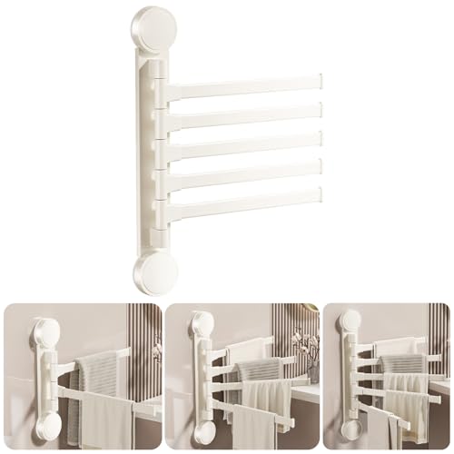 Porte-serviettes ventouse double rotatif idéal pour optimiser les petits espaces