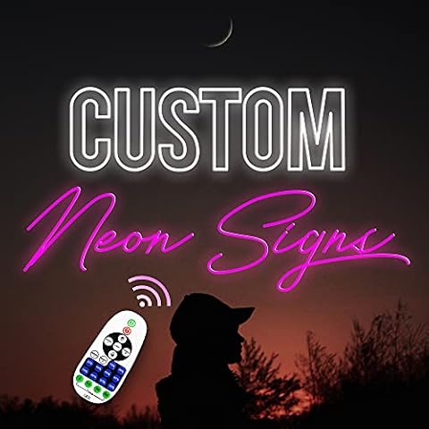 FIREOCITY Neon Signs Custom, Personalized Neon Signs for Decoration, Gift, Party, Event, Company Logo or Business Signs neon Signs(1Row Text 26inch Length) Cover