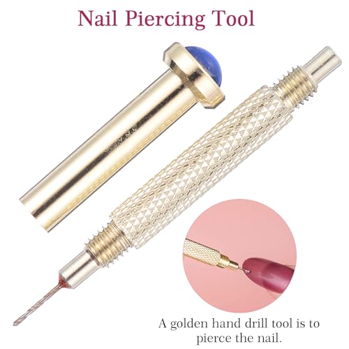 Set de 48 charms y herramienta para piercings en uñas miniatura 3