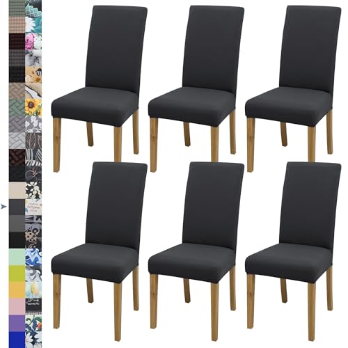 BIETYONE Chair Covers,Dining Room Chair Covers Set of 6,Stretch Kitchen