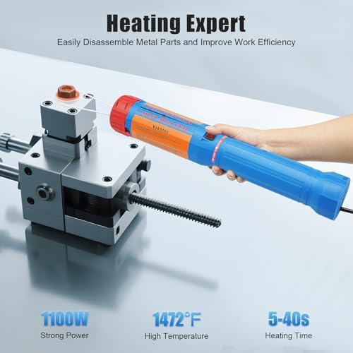 Bild 4 - Induktionsheizgerät kfz 1100W Induktion Schraubenlöser 800°C Induktionsspule LED-Anzeigelicht Induktionsheizer kfz Eingebauter Lüfter mit 2 Weiche Kupferdrähte 6 Heizspulen Spulen ohne Flamme