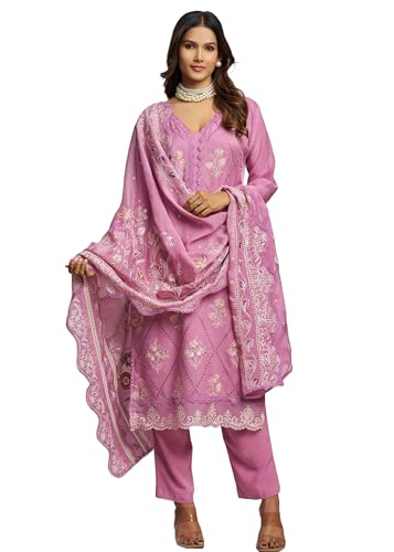 Costume indien en organza pour mariage et grandes fêtes traditionnelles