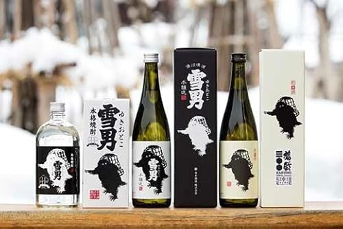 雪国のお酒「雪男」四合瓶日本酒・焼酎セット