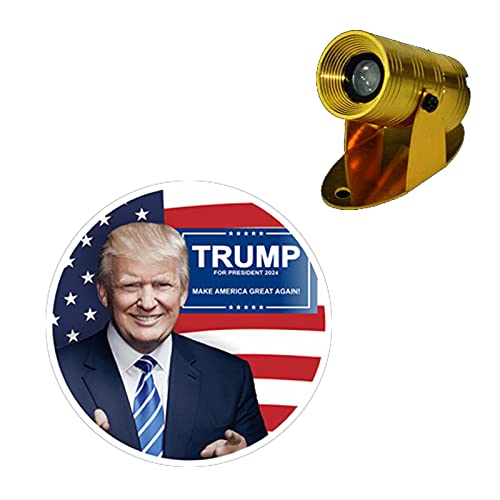 Trump 2024 President Supporter - Political Merchandise for Rallies, Campaigns, and Patriotic Events - Universal Custom Waterproof 12V 3D LED Motorcycle Logo Projector, 3D Led Tail Light for Motorcycle