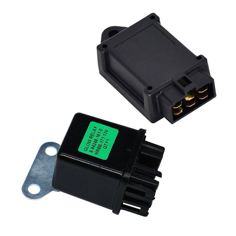 12V Glow Plug Relay and Controller Kit 16415-65600 Compatible with Engine D902 D905 D1005 Tractors L2900F L3010DT L3300DT