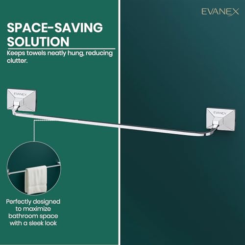 Image of EVANEX EVANEX Bathroom Towel Stand, Towel Holder 304 Grade Stainless Steel Towel Rod Towel Rack for Bathroom Towel Bar Hanger Stand Bathroom Accessories Organiser 24 Inch Chrome (Vento)