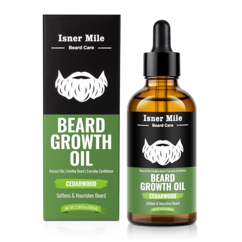 Image of ISNER MILE Beard Oil for Men Hydrating & Moisturizing, Cedarwood, 3.5 fl Oz