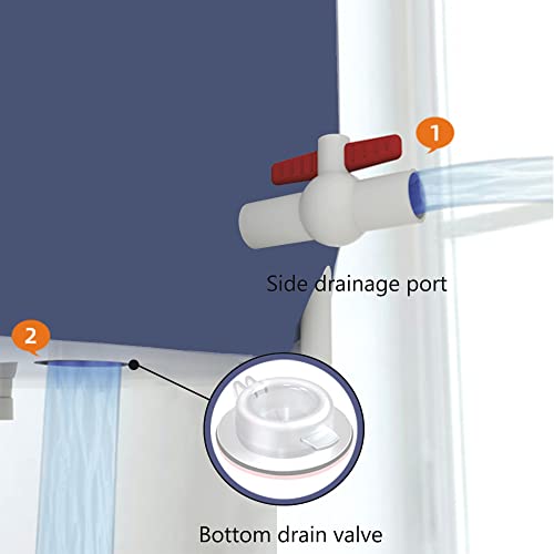 Genrenyen Portable Bathtub For Adults Foldable Pvc Spa Soaking Standing Bath Tub For Shower Stall, Freestanding Non-Inflatable Hot Ice Bath Tub With Thickened Thermal Foam To Keep Temperature #TOP4