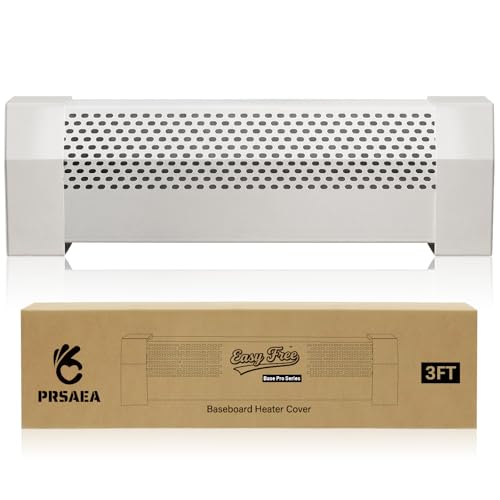 PRSAEA 3FT Steel Baseboard Heater Cover with End Caps