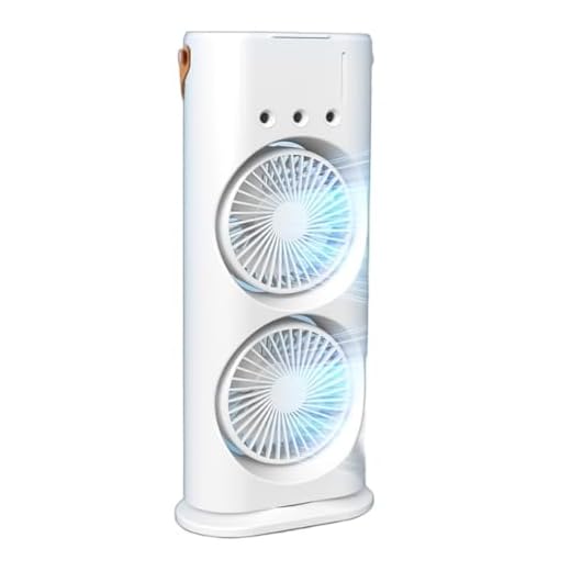 Ventilador Mini Ar Condicionado Umidificador 280 ML LED Climatizador Duplo Portátil Ajustável 3 Velocidades