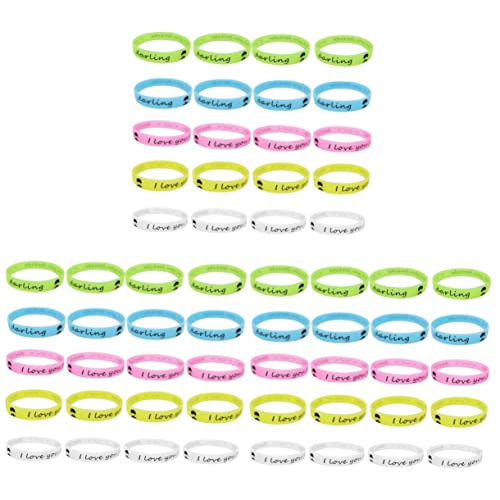 Abaodam Bracelets Personnalisés 60 Pièces bracelet fluorescent lumineux s briller dragonne s Phosphorescents