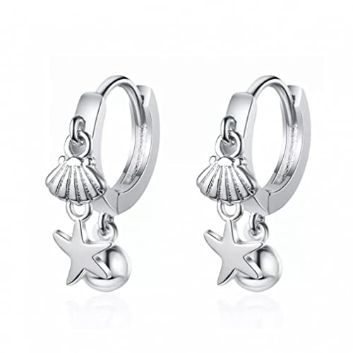 Boucles d'oreilles coquilles de mer argent 925, le cadeau idéal pour femme et lady