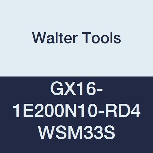 GX16-1E200N10-RD4 WSM33S Carbide Tiger-Tec Grooving Indexable Turning Insert, 0.039" Corner Radius, 0.079" Thick (Pack of 10)