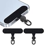 [HUCOZY] スマホ ストラップホルダー 極薄0.5mm 柔らかい布 携帯ストラップホルダー 全機種対応 充電干渉なし 落下紛失防止 スマホアクセサリ 2PCS