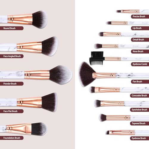 DUAIU-Makeup-Brushes-Set-Make-Up-Brushes-Professional-15Pcs-Marble-Makeup-Brush-Set-for-Foundation-Powder-Concealers-and-Eyeshadow-with-Exquisite-Marble-Bucket-Gift-Box