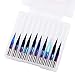 Genmitsu 10Pcs Nano Blue Coat Engraving Bits, 15 Degree 0.1mm Tip 1/8