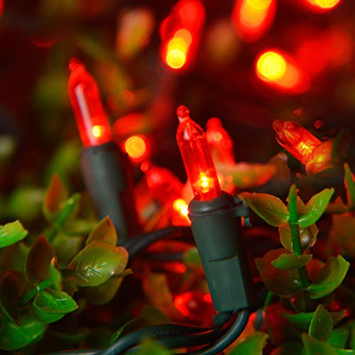 Zerproc Red Christmas Lights, 33Ft 100 Led String Lights, 120V Ul Certified Xmas Tree Lights For Christmas, Halloween, Patio, Holiday, Party, Home, Indoor And Outdoor Decoration #TOP6