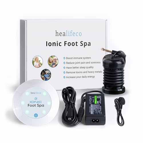 Ionic Foot Spa by Healifeco – Ion Foot Bath Detox Machine - For Toxins, Heavy Metals & Free Radicals – Activates 2,000 Foot Detox Nodes – Easy 30-Min Home Detox – 90,000+ Happy Users Trust It