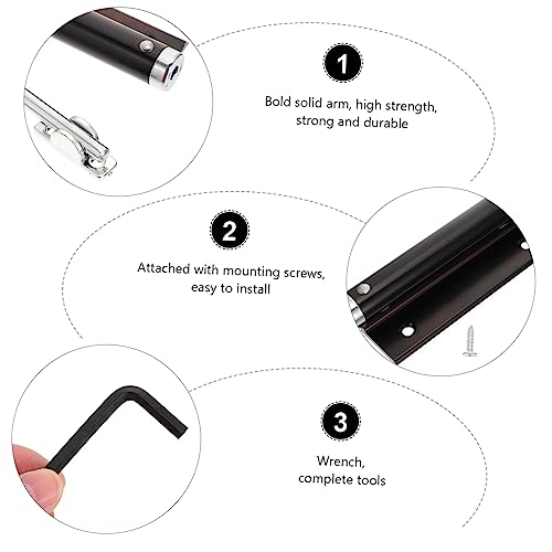 Cierrapuertas automático de velocidad ajustable: kit de 2 piezas de acero para puertas 6