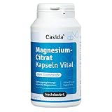 Magnesiumcitrat Kapseln Vital - reines Magnesiumcitrat - 120 Magnesium Kapseln - ohne Zusätze wie Magnesiumstearat - Hochdosiert, vegan