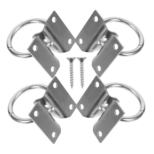 Gogogmee Horse Supplies Tie Ring for Horse 4pcs Tie Ring Cribbing Collar Design