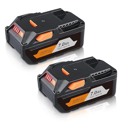FERRYBOAT R840085 7.0Ah 18V Replacement for Ridgid 18V Battery Compatible with Rigid 18v Battery R840087 R840083 R840086 R840085 R840084 AC840085 AC840086 AC840087P AC840089 Power Tools 2Pack
