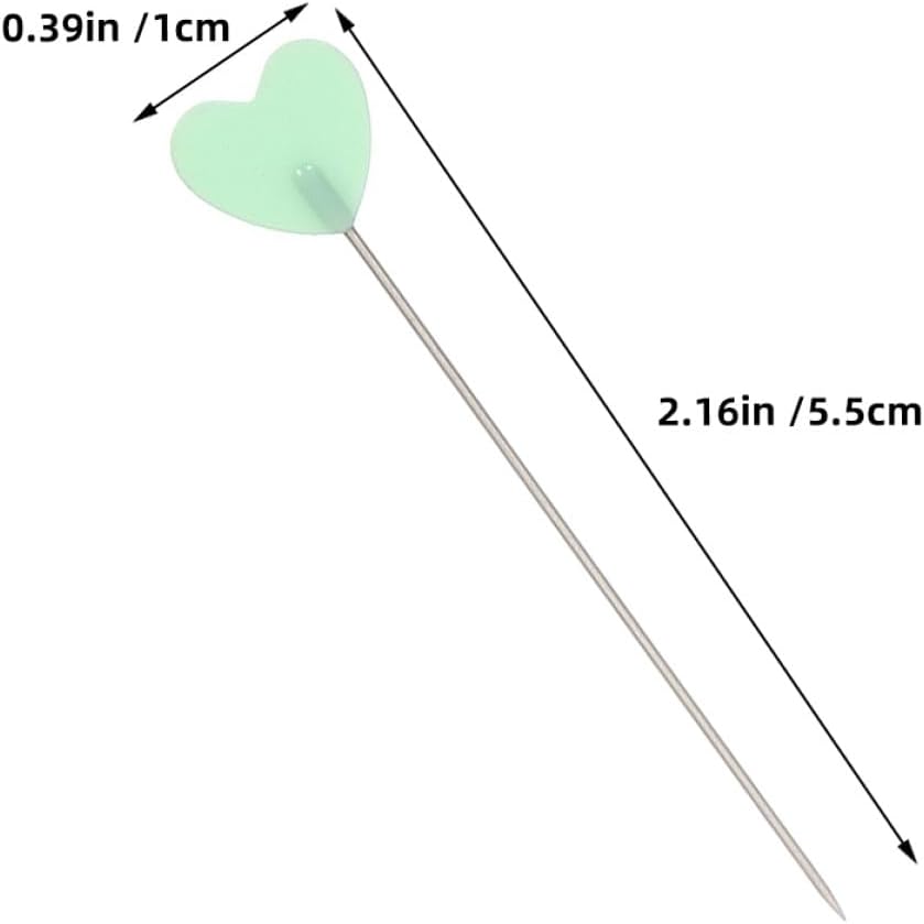 Cabilock 400pcs Quilting Pins and Sewing Straight Pins with Storage Box Heart-Shaped for Dressmakers and DIY Craft Projects Fabric Marking Needles for Jewelry Making and Sewing Supplies