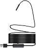 8MM WiFi Endoscope Camera, IP67 Waterproof 1200P Borescope, Hard Cable with Adjustable LED Lights, Automotive, Home, Wall, Pipe, Car,10m