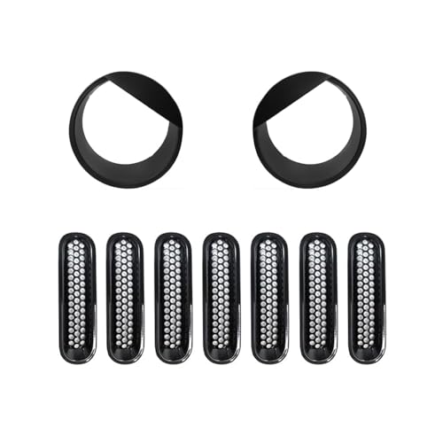 Garniture et inserts en maille de grille haut de gamme pour Jeep Wrangler JK JKU